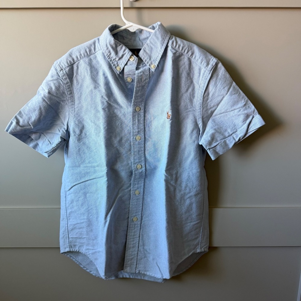 Ralph Lauren O'Neill Button Down Shirt Boys M 10/12 Blue Gray Lot of 2